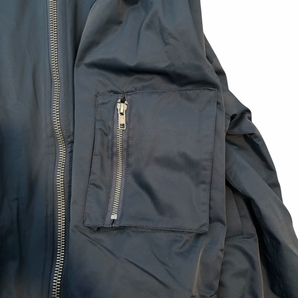 Free People Becca Bomber Jacket Oversized Dark Navy Blue Large - Picture 6 of 9